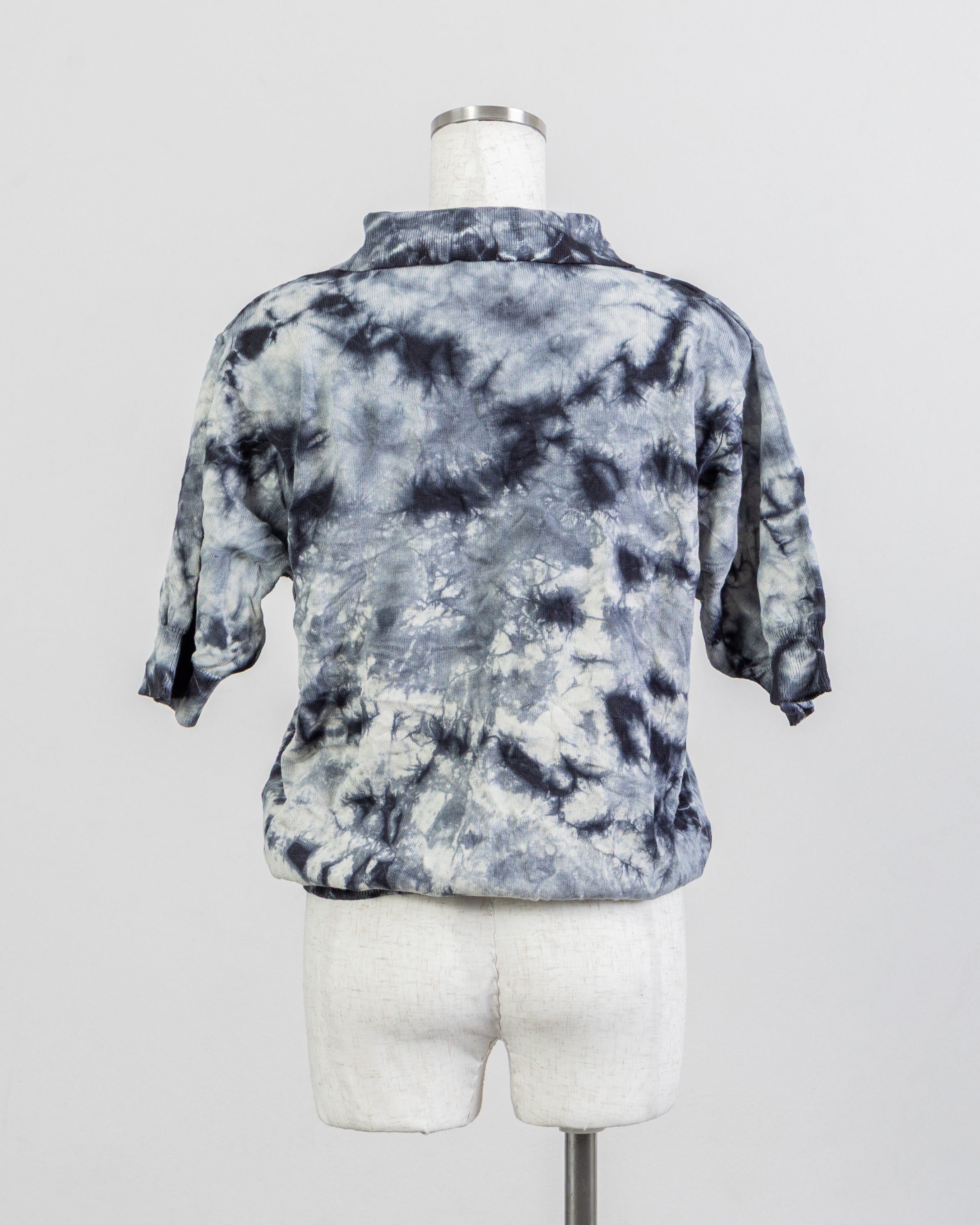 LAYAS - レイヤーズ TIE DYE POLO S/S - BLACK