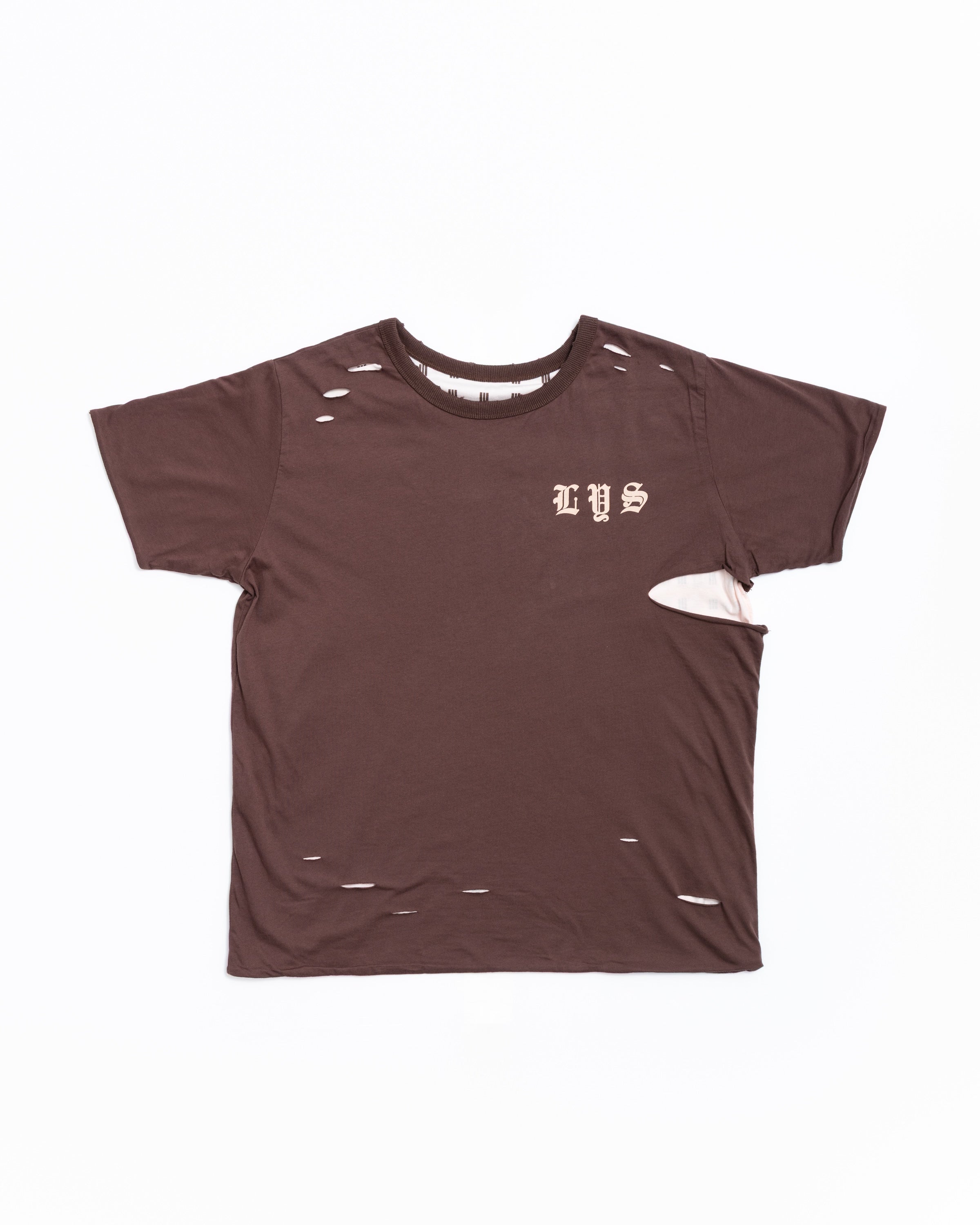 LAYAS - レイヤーズ TOPS REVERSIBLE PRINT TEE F BROWN×BEIGE