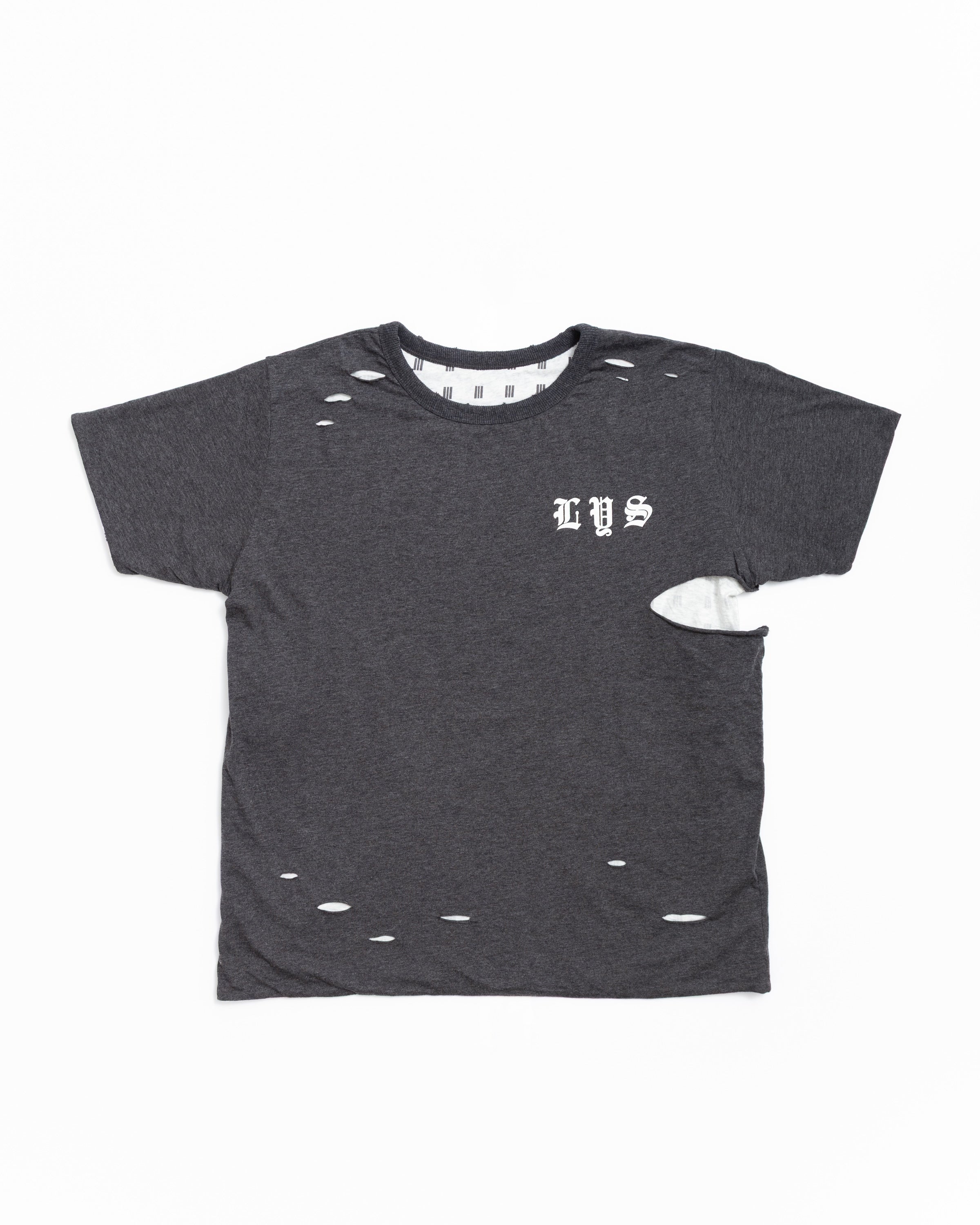 LAYAS - レイヤーズ TOPS REVERSIBLE PRINT TEE F GRAY×LIGHT GRAY
