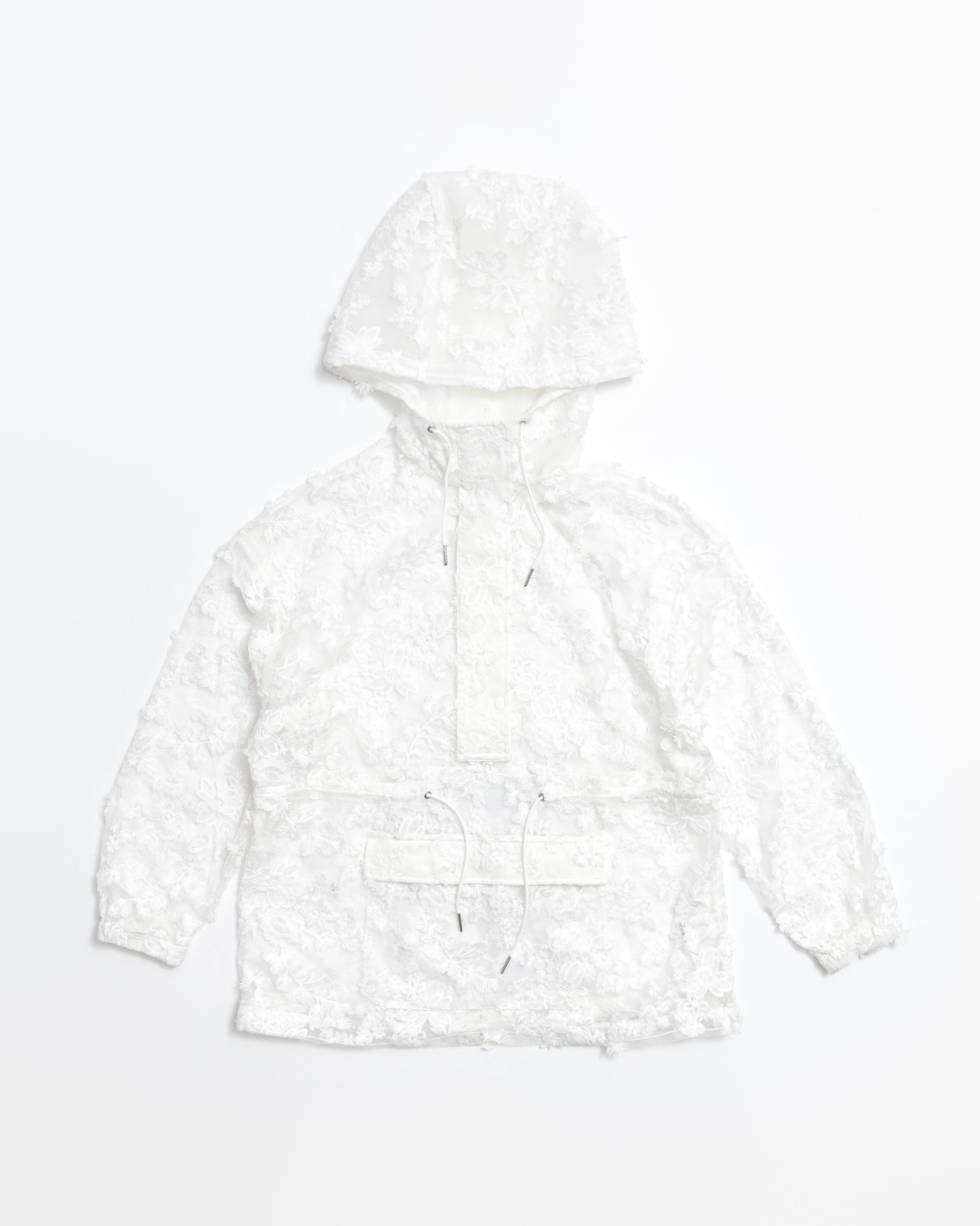 LAYAS - レイヤーズ OUTER JACQUARD LACE ANORAK F WHITE