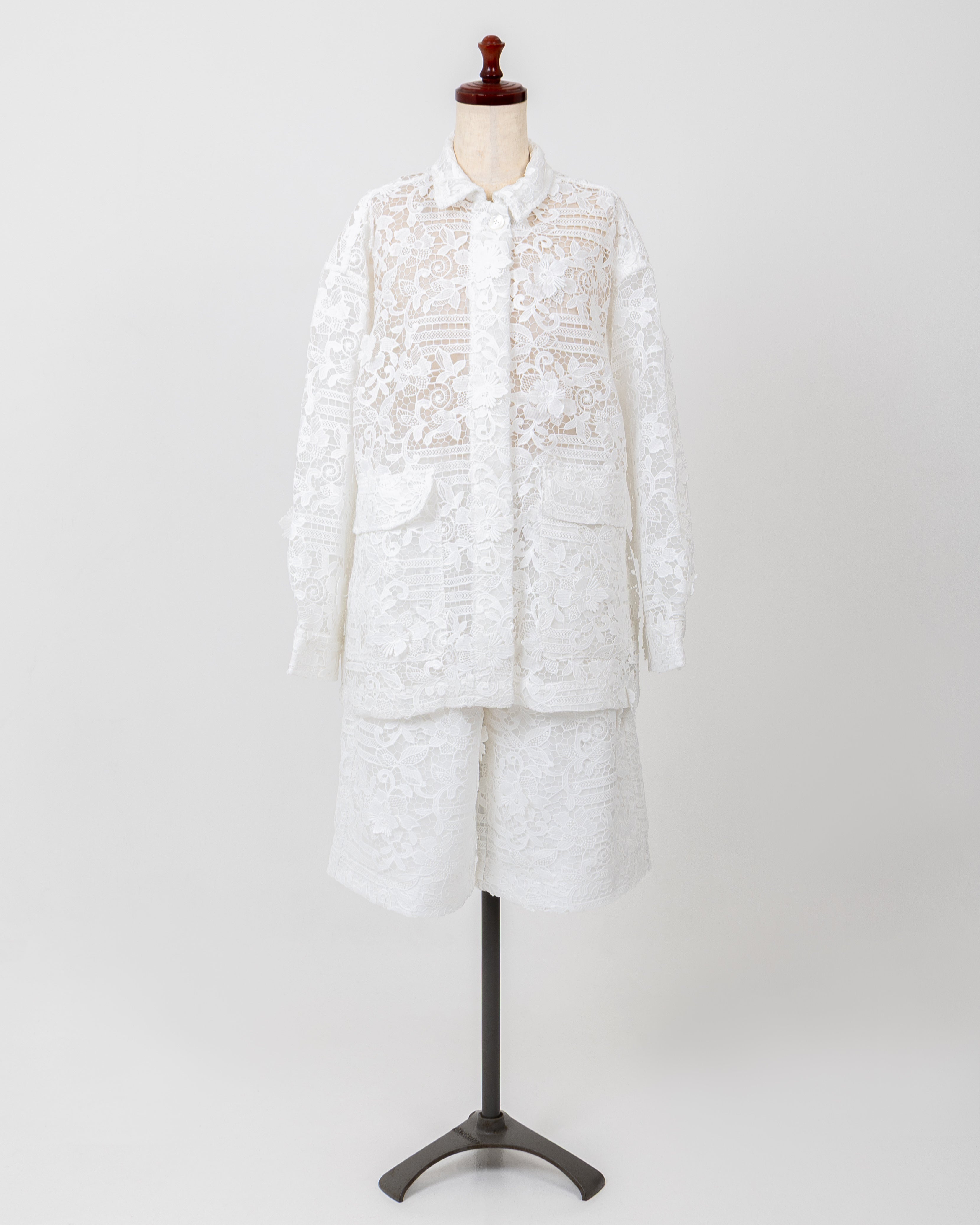 LAYAS - レイヤーズ OUTER LACE COVERALL - WHITE