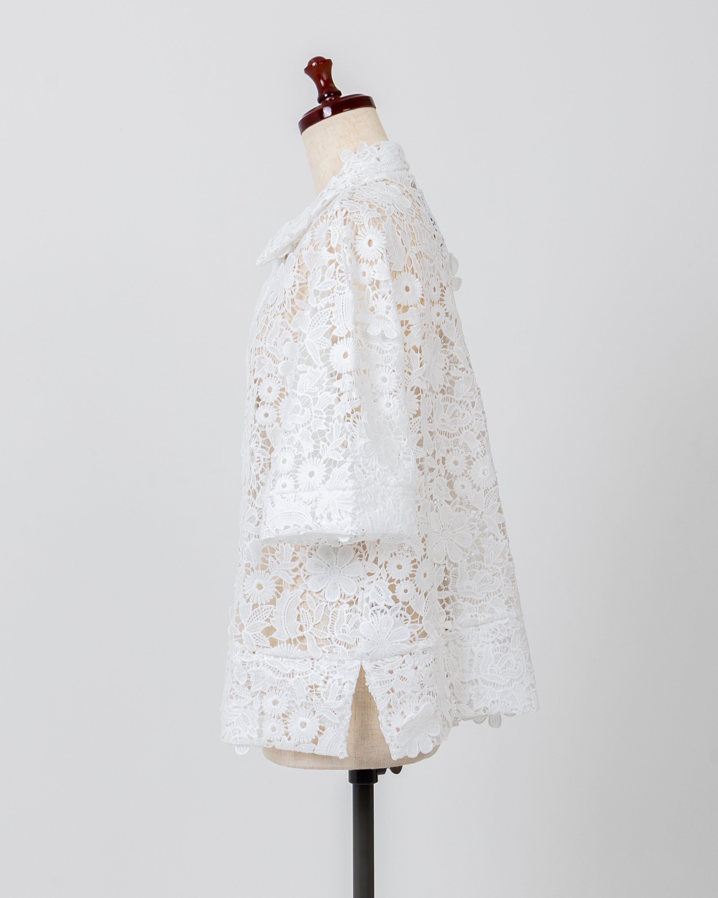 LAYAS - レイヤーズ SHIRT LACE SKIPPER S/S P/O - WHITE