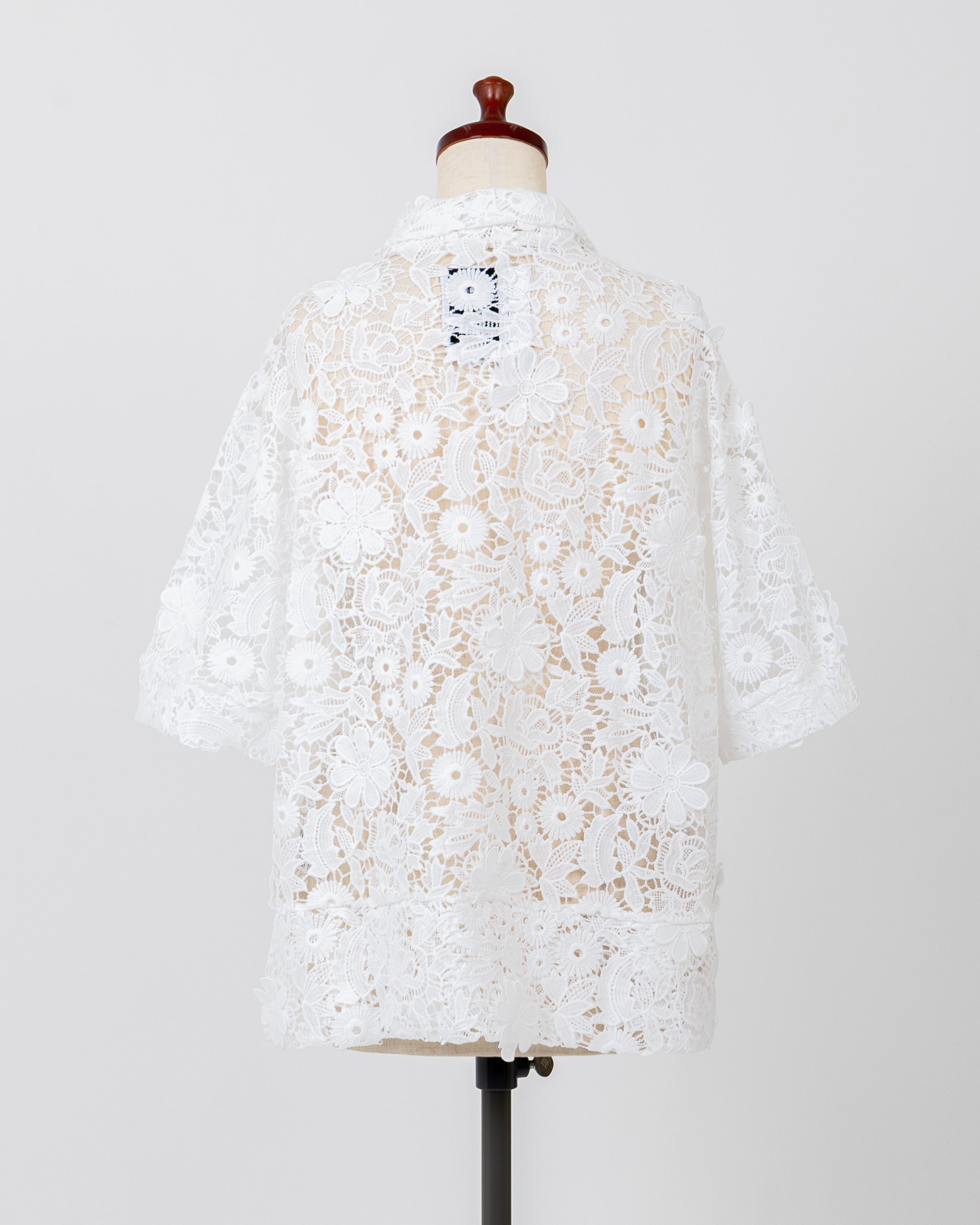LAYAS - レイヤーズ SHIRT LACE SKIPPER S/S P/O - WHITE