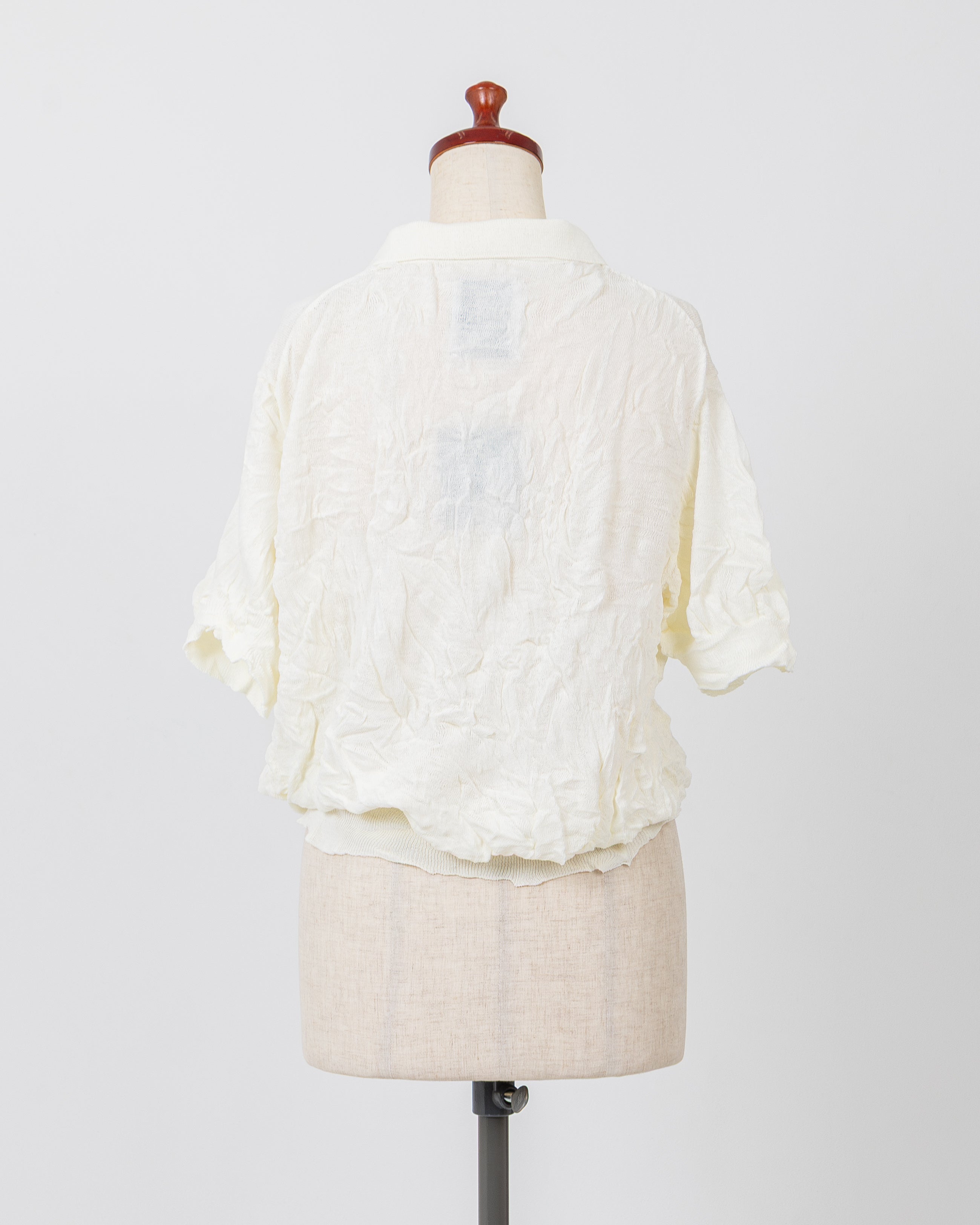LAYAS - レイヤーズ TOPS SIWA POLO KNIT - WHITE
