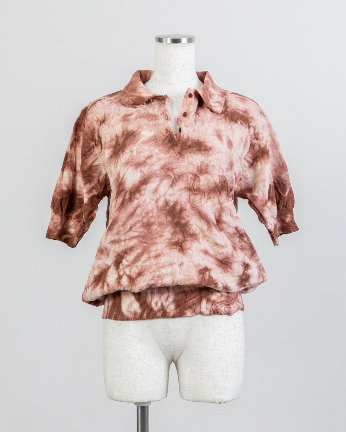 TIE DYE POLO S/S - BROWN