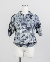 LAYAS - レイヤーズ TIE DYE POLO S/S - BLACK