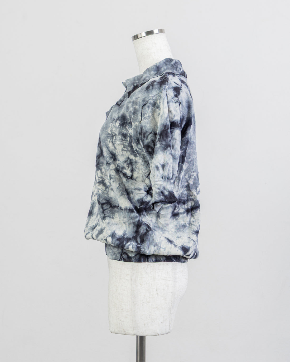 TIE DYE POLO S/S - BLACK