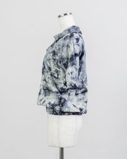 LAYAS - レイヤーズ TIE DYE POLO S/S - BLACK