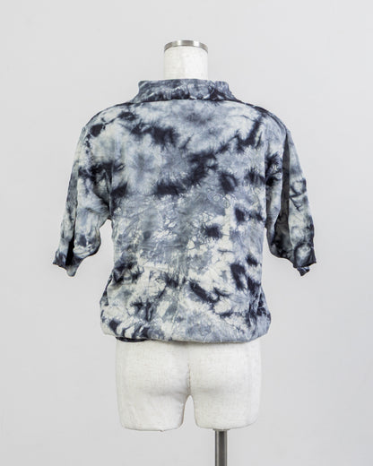LAYAS - レイヤーズ TIE DYE POLO S/S - BLACK