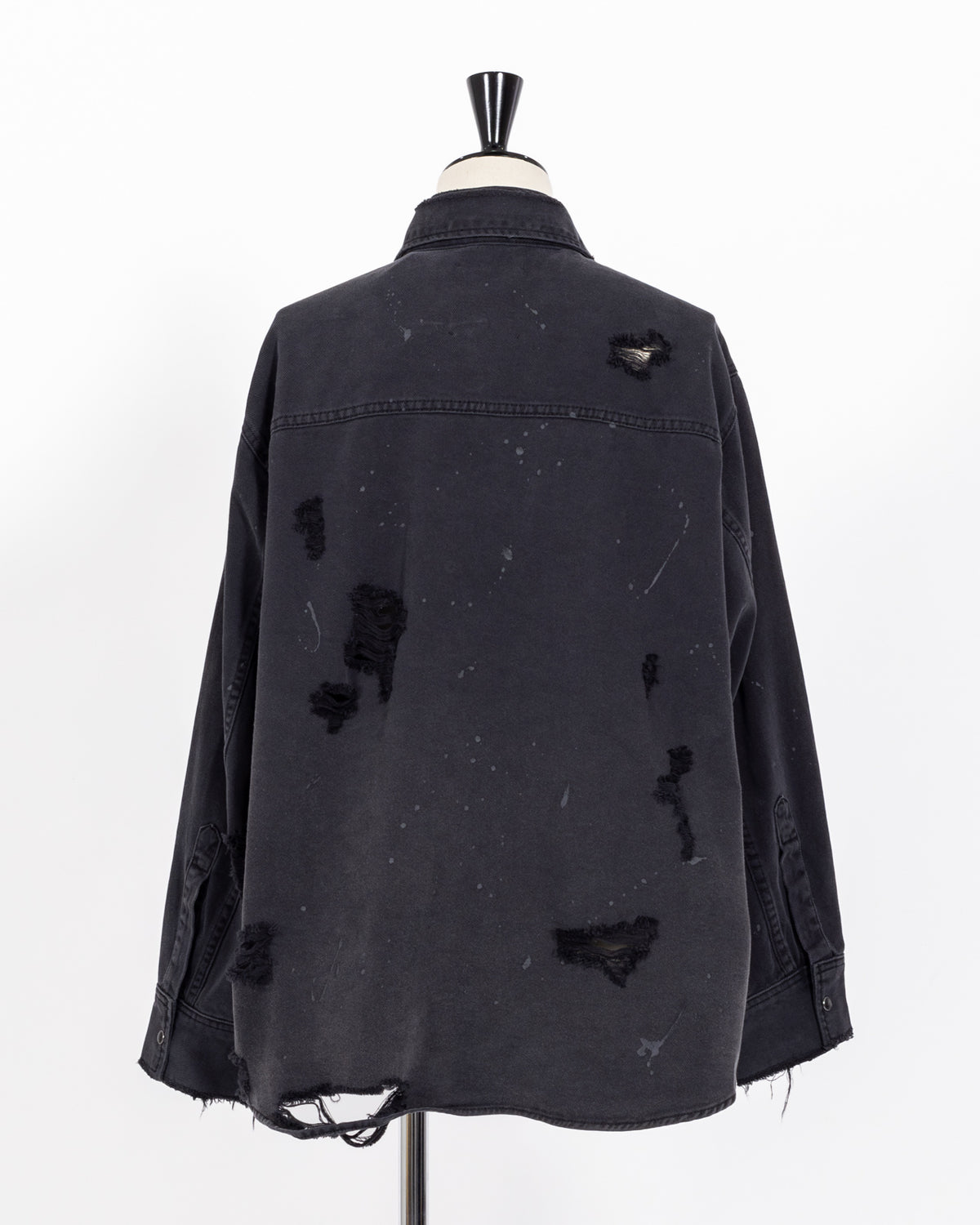 株式会社EUREKA TOPS DENIM DAMEGE SHIRT - BLACK
