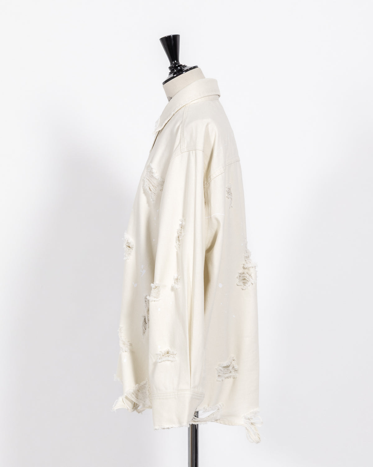 株式会社EUREKA TOPS DENIM DAMEGE SHIRT - WHITE
