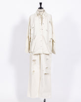 株式会社EUREKA BOTTOMS DENIM DAMEGE PANT - WHITE