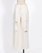 株式会社EUREKA BOTTOMS DENIM DAMEGE PANT - WHITE
