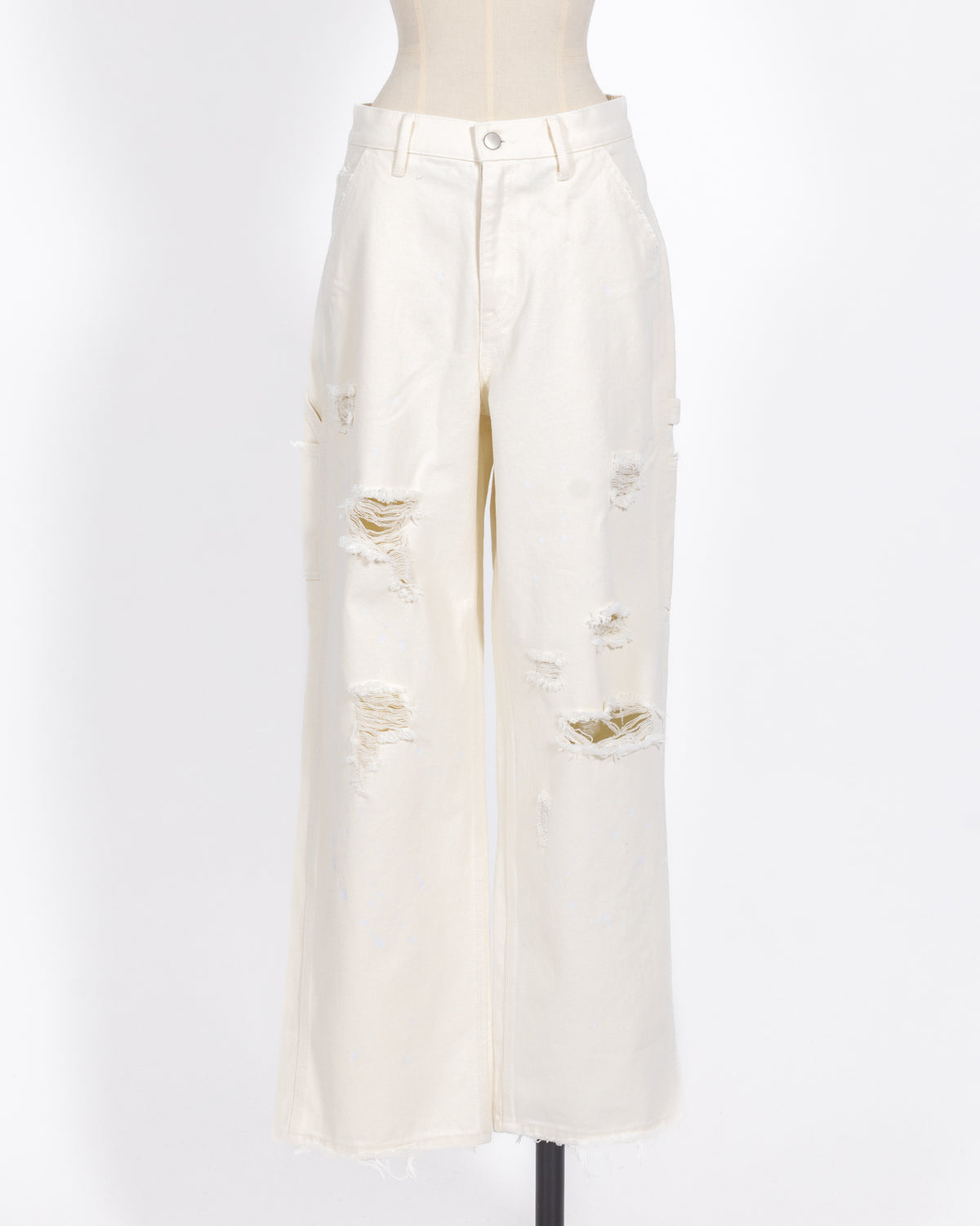 株式会社EUREKA BOTTOMS DENIM DAMEGE PANT - WHITE