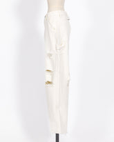 株式会社EUREKA BOTTOMS DENIM DAMEGE PANT - WHITE