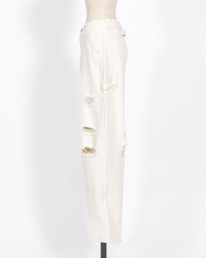 株式会社EUREKA BOTTOMS DENIM DAMEGE PANT - WHITE