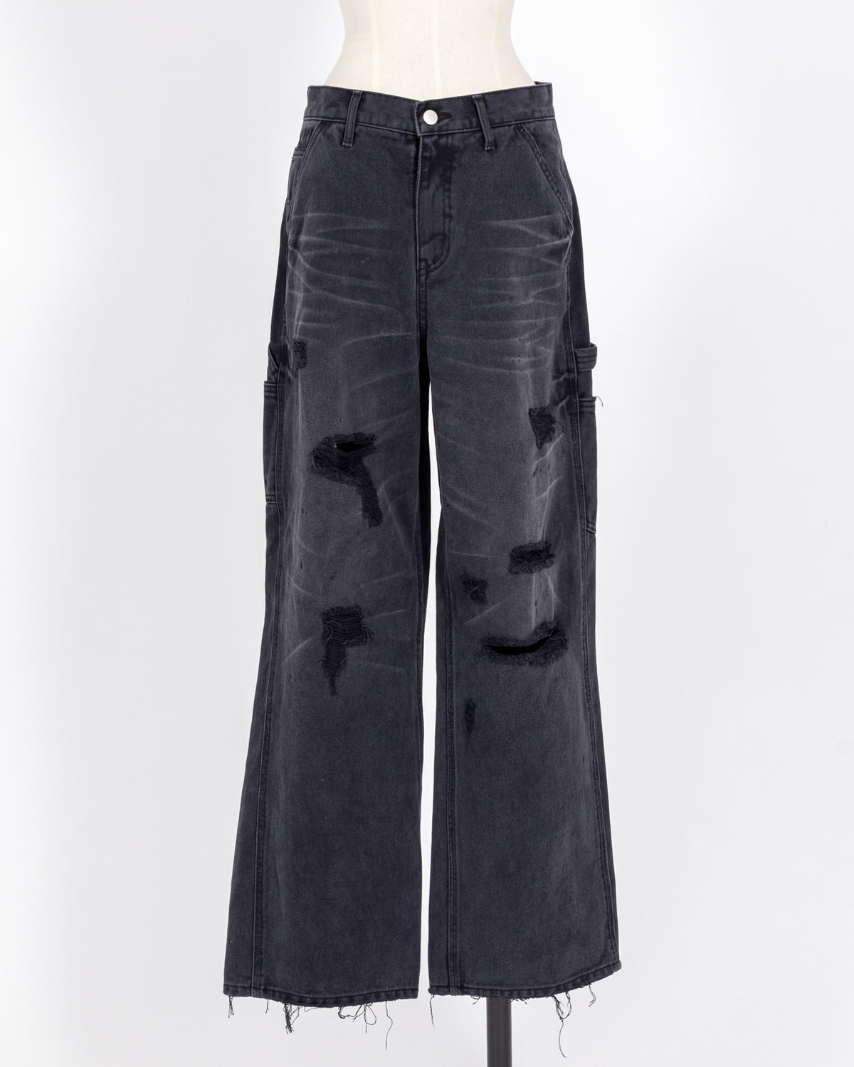 株式会社EUREKA BOTTOMS DENIM DAMEGE PANT - BLACK