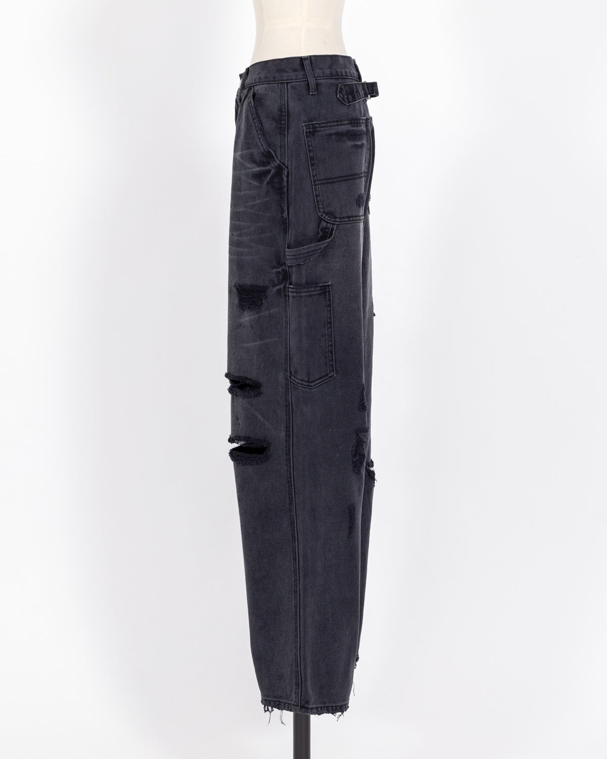 株式会社EUREKA BOTTOMS DENIM DAMEGE PANT - BLACK