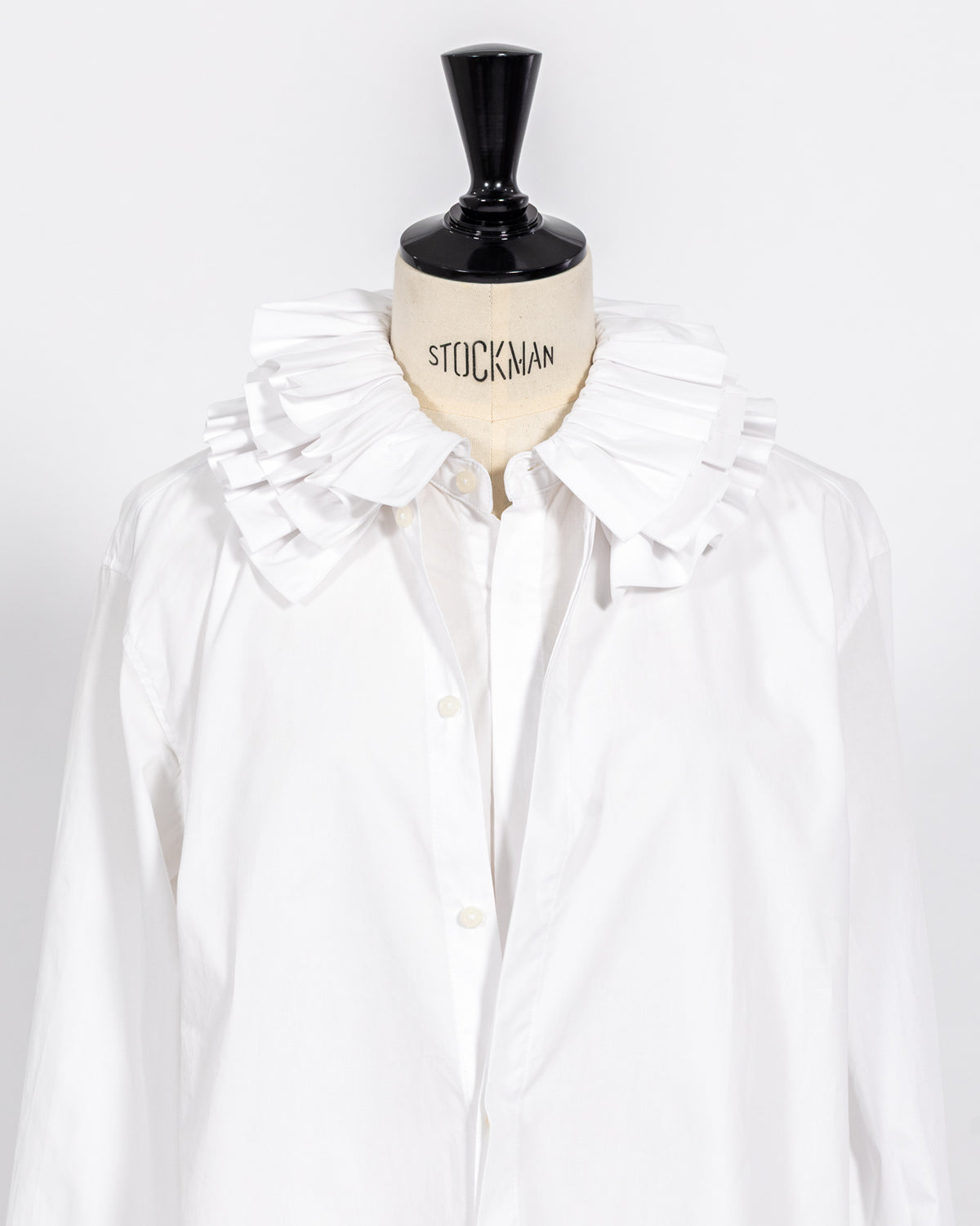 株式会社EUREKA SHIRT RUFFLED SHIRT - WHITE