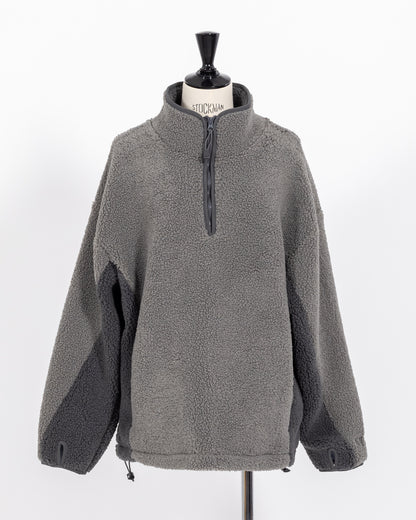 株式会社EUREKA TOPS FLEECE HALF ZIP TOP - GRAY