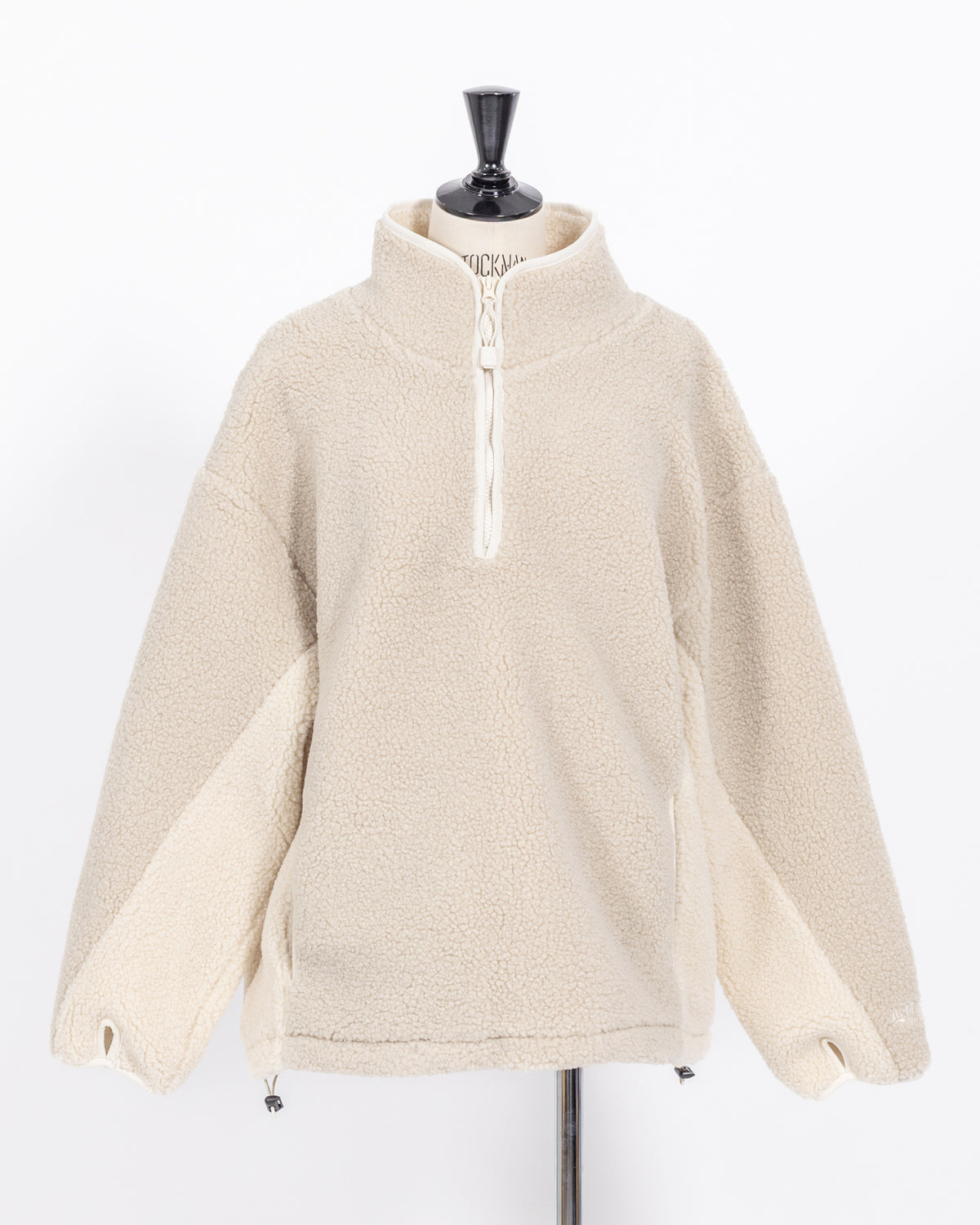 株式会社EUREKA TOPS FLEECE HALF ZIP TOP - BEIGE
