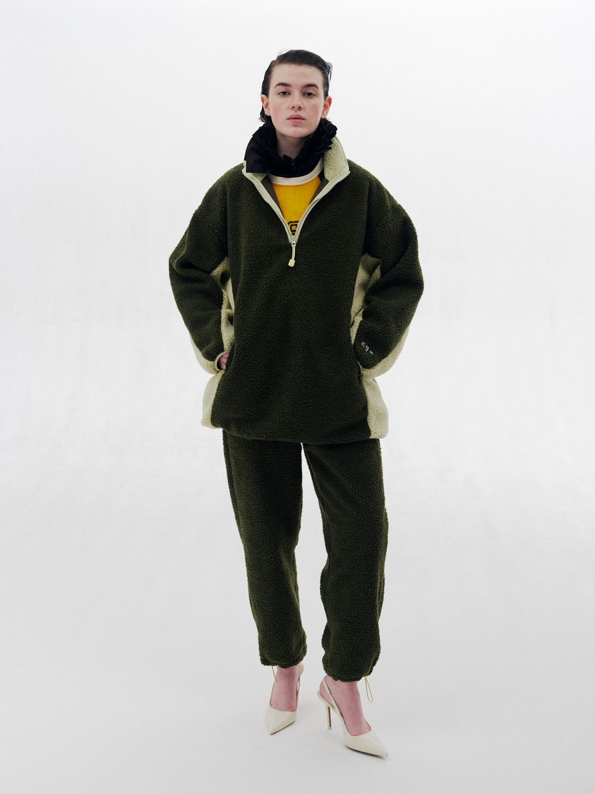 株式会社EUREKA TOPS FLEECE HALF ZIP TOP - GRAY