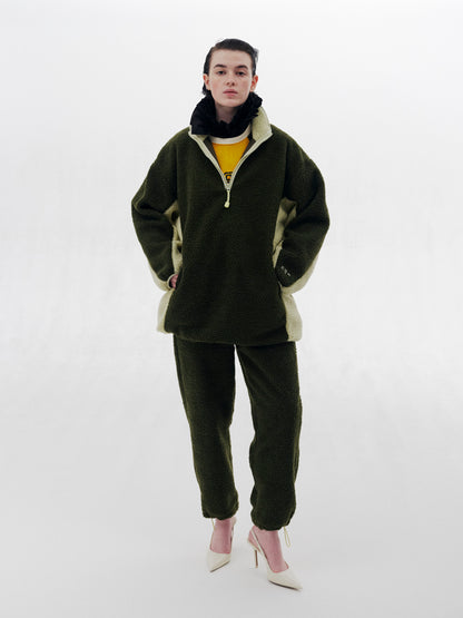 株式会社EUREKA TOPS FLEECE HALF ZIP TOP - GRAY