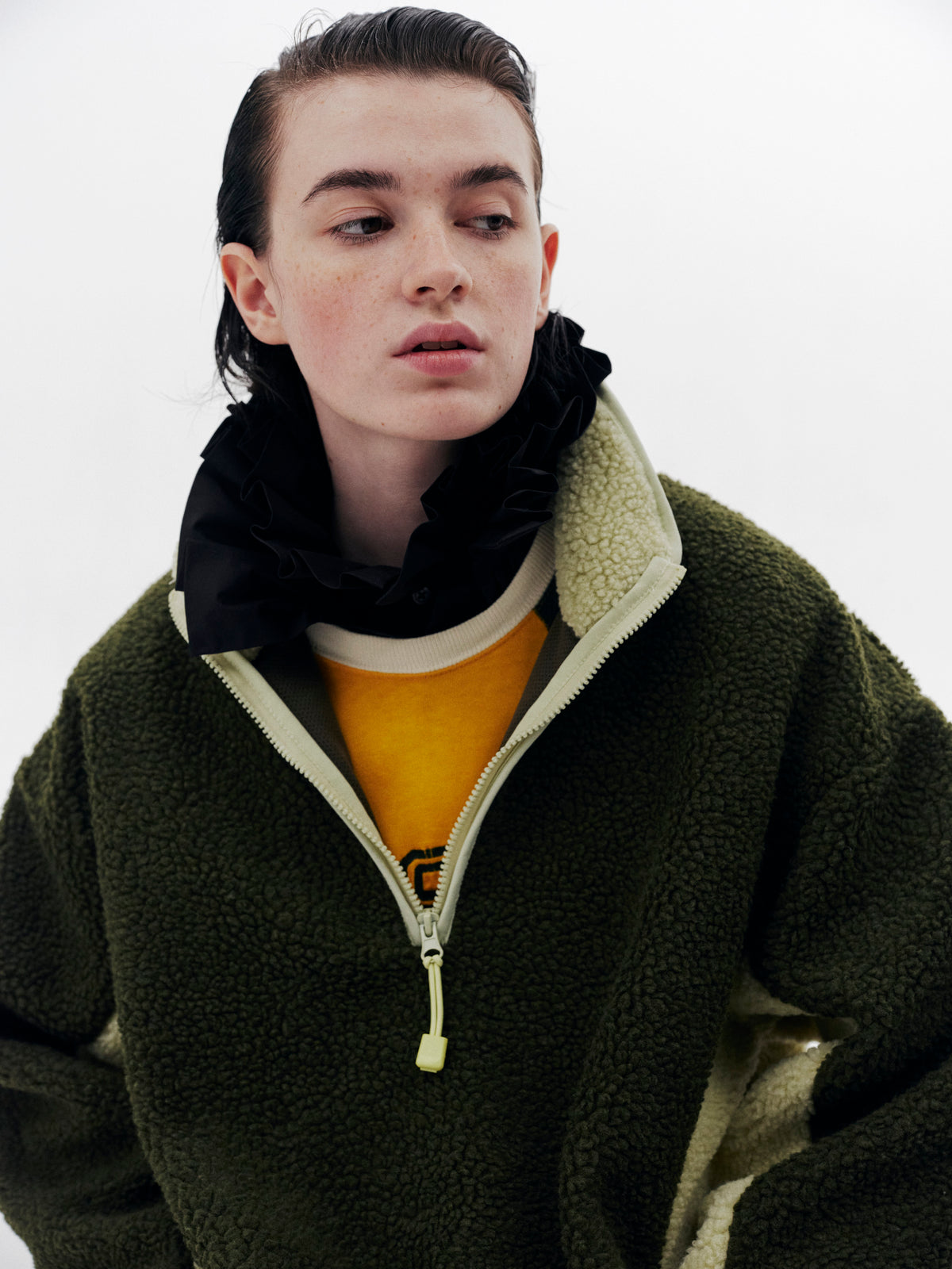 株式会社EUREKA TOPS FLEECE HALF ZIP TOP - GRAY
