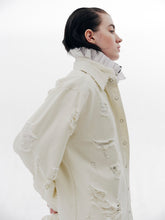 株式会社EUREKA TOPS DENIM DAMEGE SHIRT - BLACK