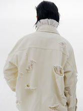株式会社EUREKA TOPS DENIM DAMEGE SHIRT - BLACK
