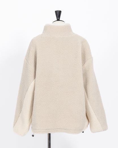 株式会社EUREKA TOPS FLEECE HALF ZIP TOP - BEIGE