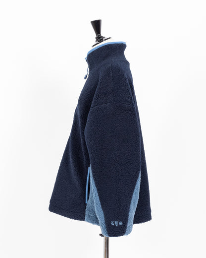 株式会社EUREKA TOPS FLEECE HALF ZIP TOP - NAVY
