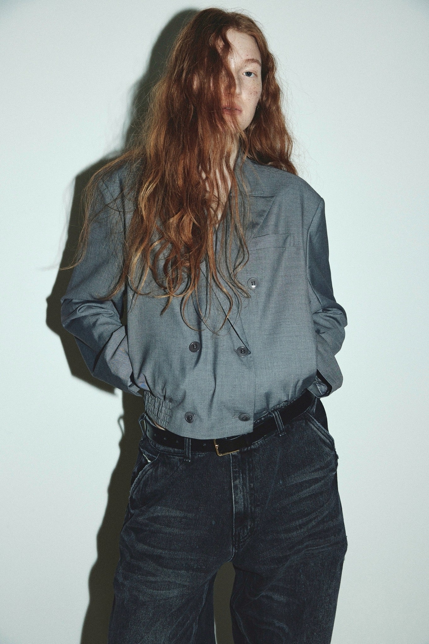 LAYAS - レイヤーズ OUTER DRESS BLOUSON JACKET - GRAY