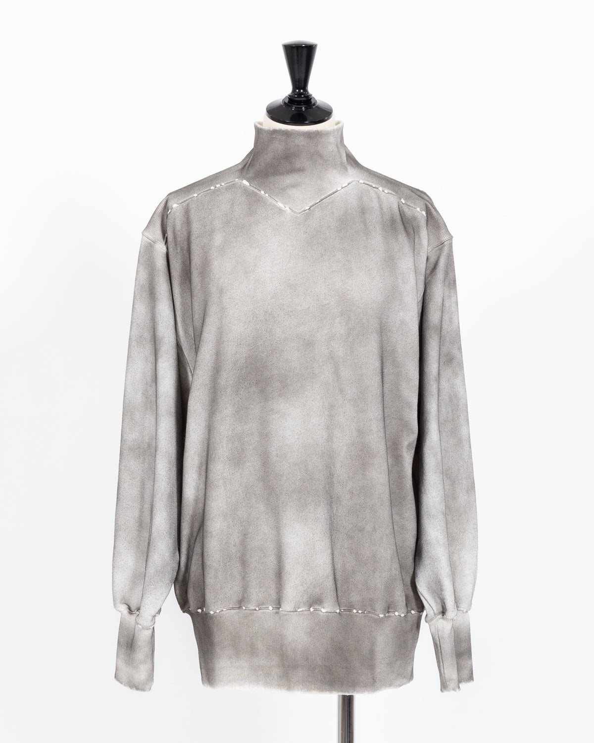 LAYAS - レイヤーズ TOPS DAMAGE SWEAT H/N - GRAY
