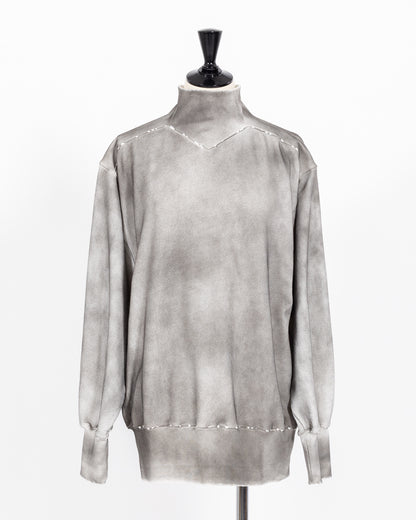 LAYAS - レイヤーズ TOPS DAMAGE SWEAT H/N - GRAY