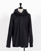 株式会社EUREKA SHIRT RUFFLED SHIRT - BLACK