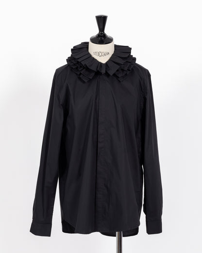 株式会社EUREKA SHIRT RUFFLED SHIRT - BLACK