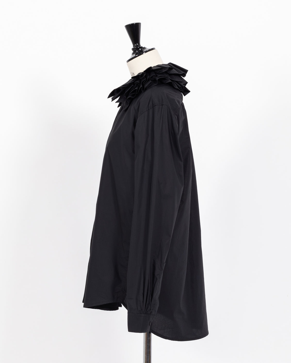 株式会社EUREKA SHIRT RUFFLED SHIRT - BLACK