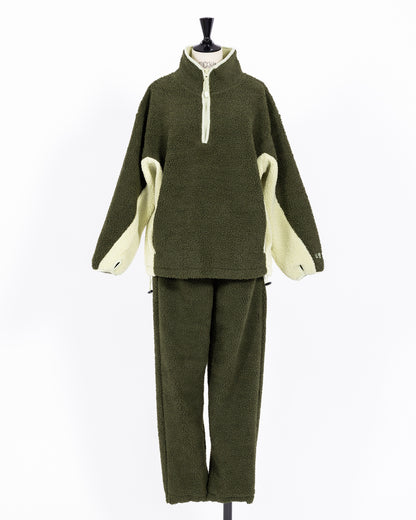 株式会社EUREKA TOPS FLEECE HALF ZIP TOP - KHAKI