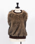 株式会社EUREKA KNIT FUR VEST - BROWN