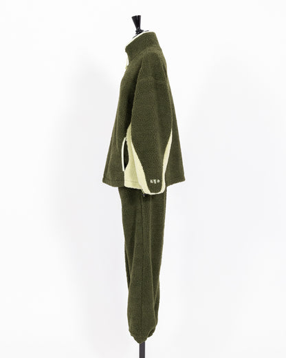 株式会社EUREKA TOPS FLEECE HALF ZIP TOP - KHAKI