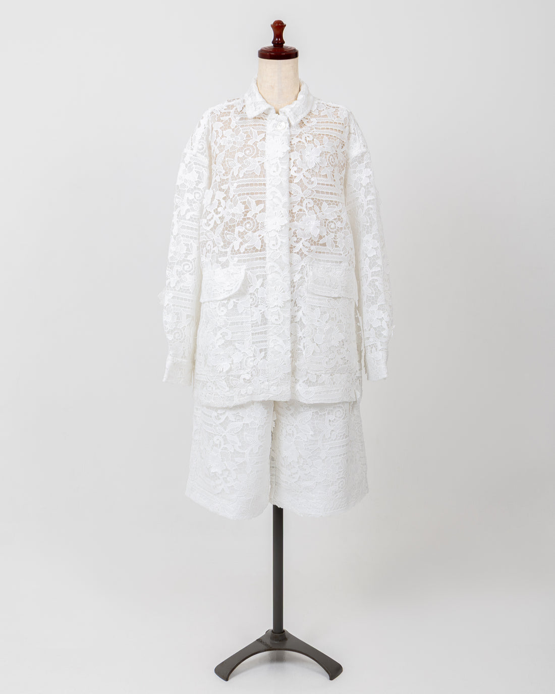 LACE COVERALL - WHITE
