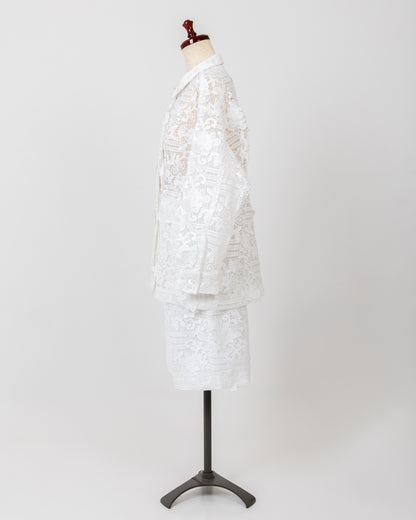 LAYAS - レイヤーズ OUTER LACE COVERALL - WHITE