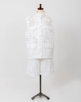 LAYAS - レイヤーズ OUTER LACE VEST - WHITE