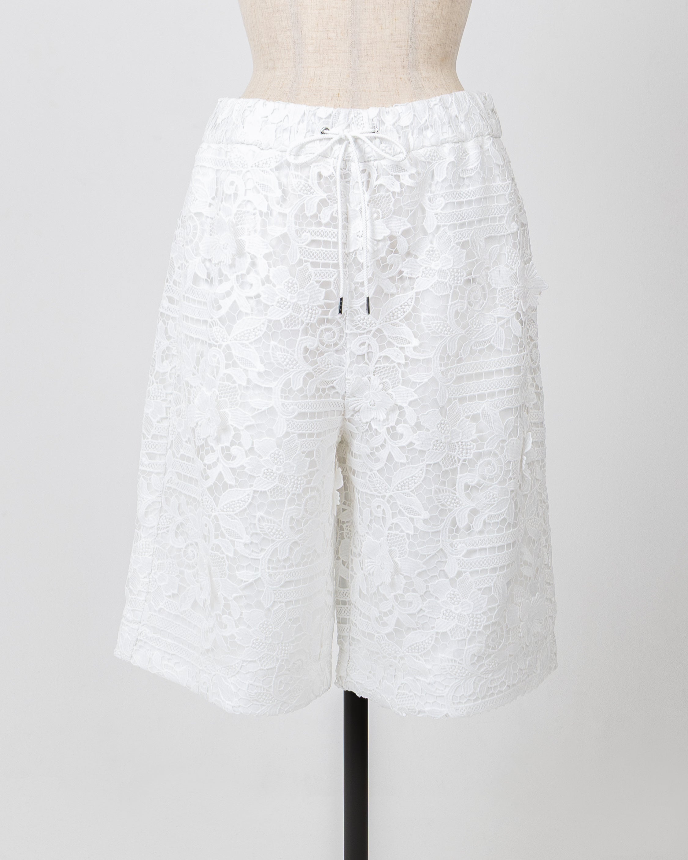 LAYAS - レイヤーズ BOTTOMS LACE SHORT PANT - WHITE
