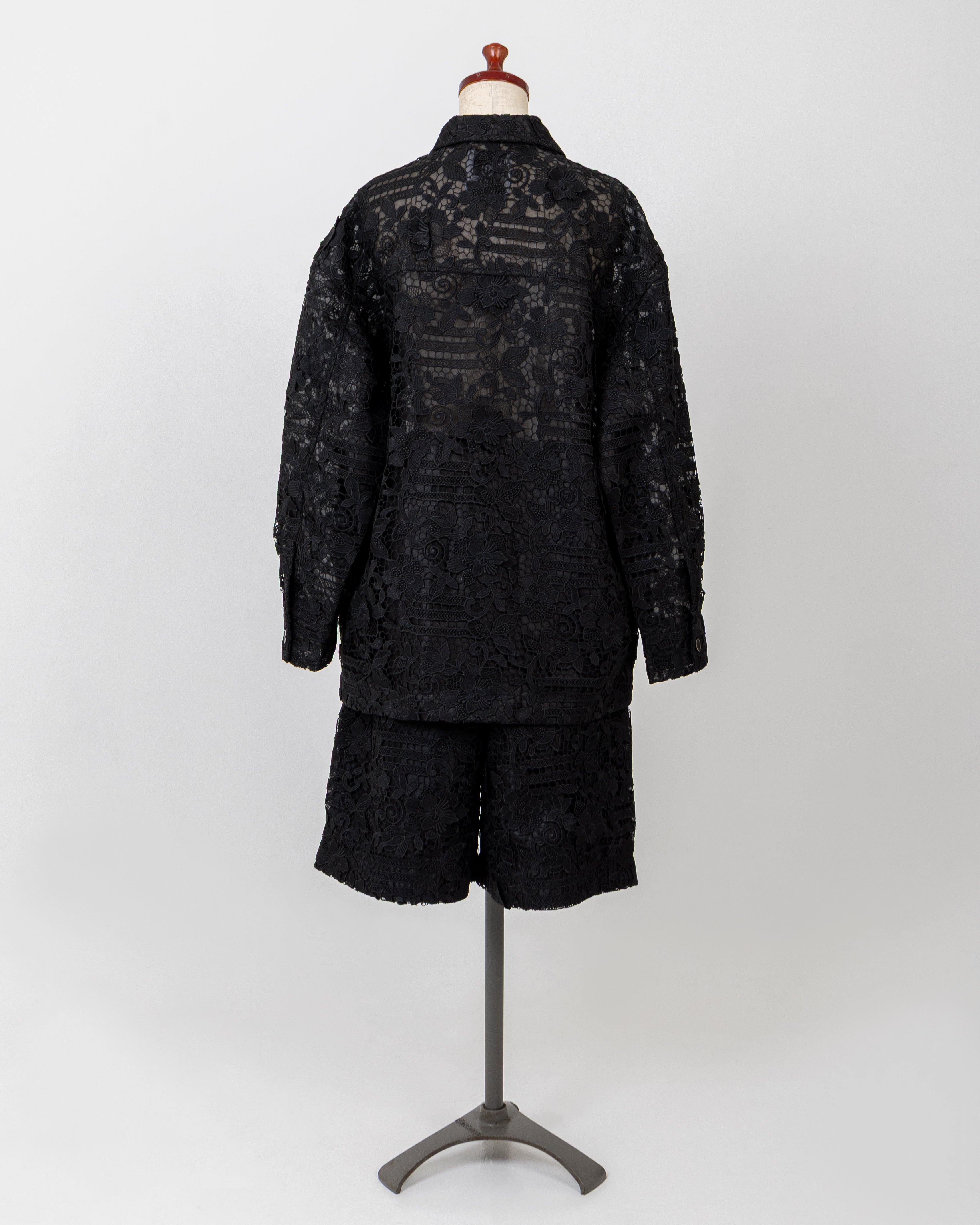 LAYAS - レイヤーズ OUTER LACE COVERALL - BLACK