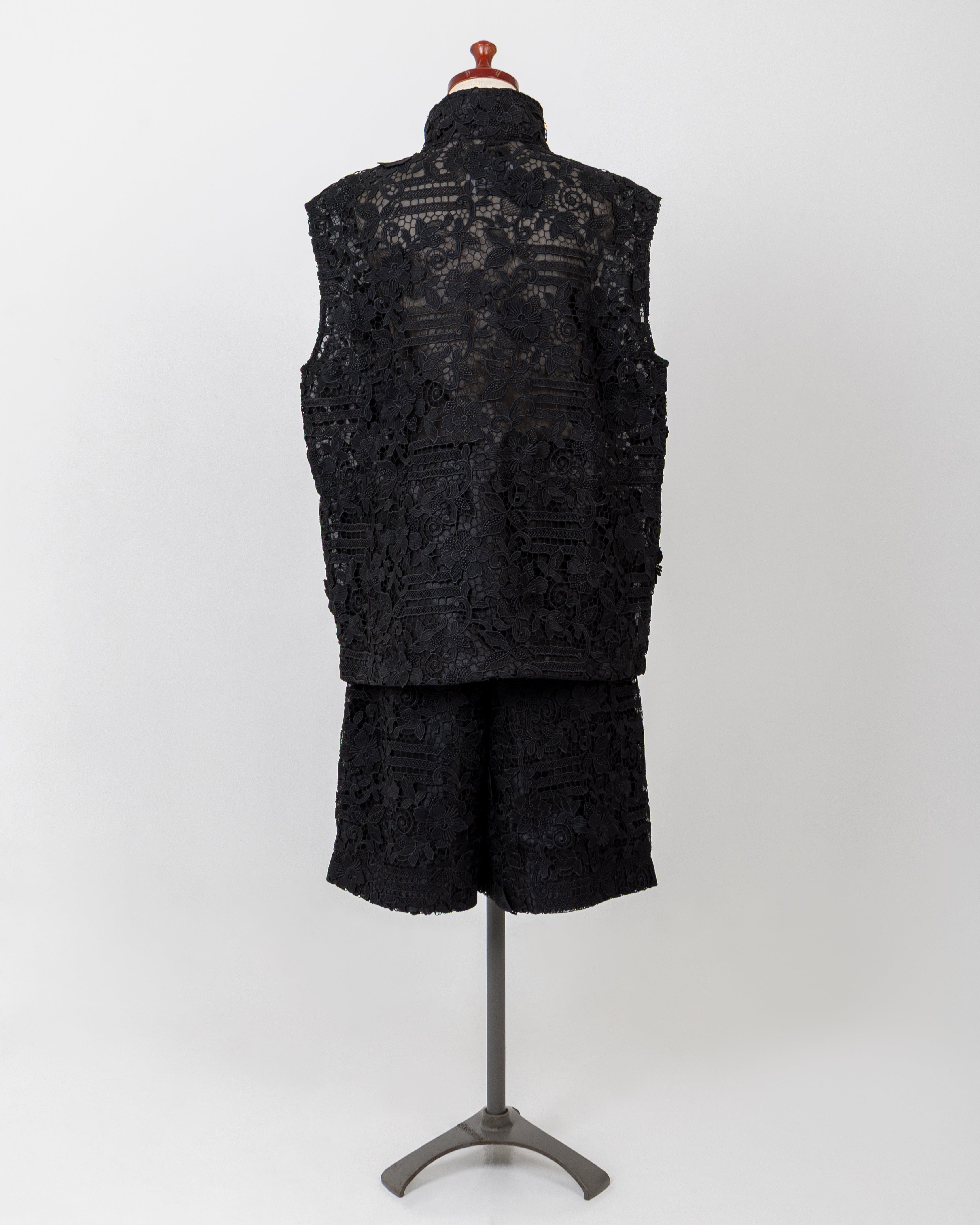 LAYAS - レイヤーズ OUTER LACE VEST - BLACK