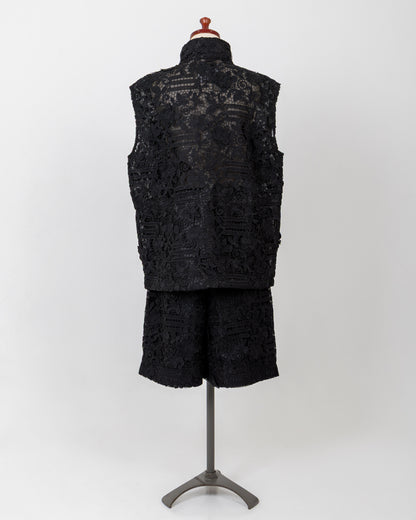 LAYAS - レイヤーズ OUTER LACE VEST - BLACK