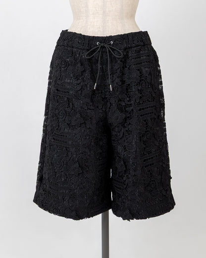 LAYAS - レイヤーズ BOTTOMS LACE SHORT PANT - BLACK