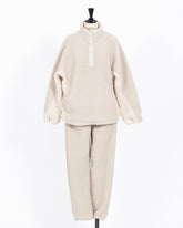 株式会社EUREKA TOPS FLEECE HALF ZIP TOP - BEIGE